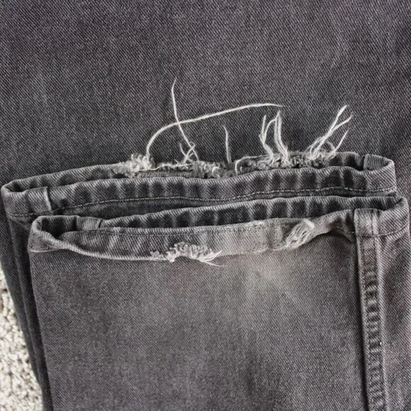 Levis 505 Vintage Y2K Mens 38x30 Black Straight Leg Jeans - Picture 12 of 12